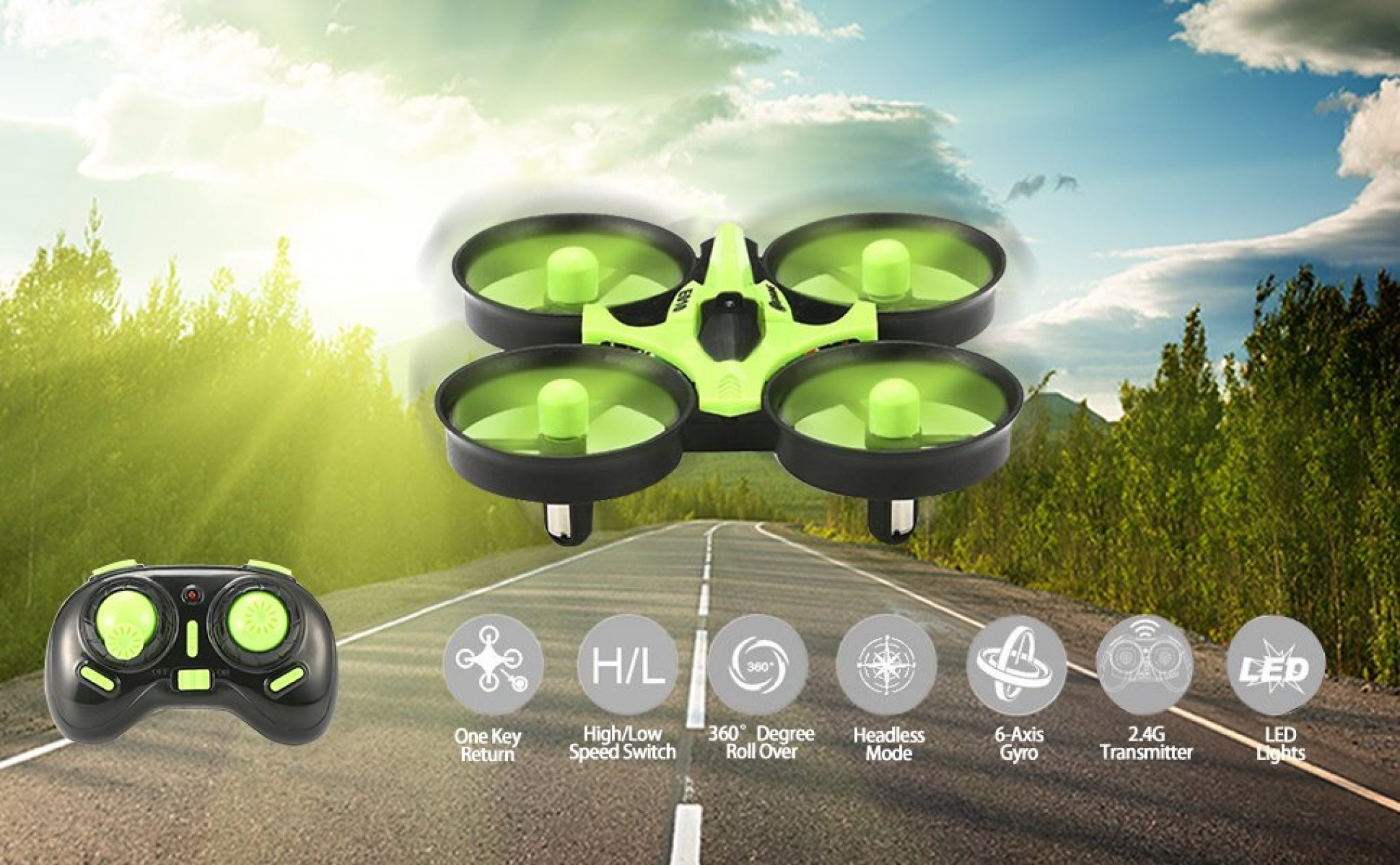 EACHINE E010 Mini UFO Quadcopter Drone Review - Hell Copters